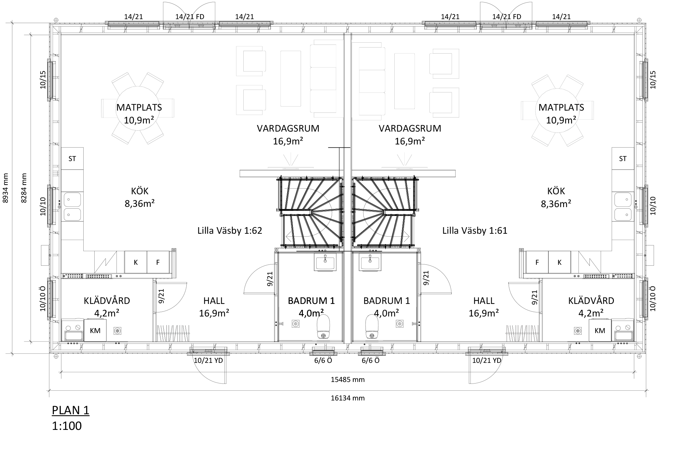 Planritning_Lilla_Väsby_plan1 Entré till parhus