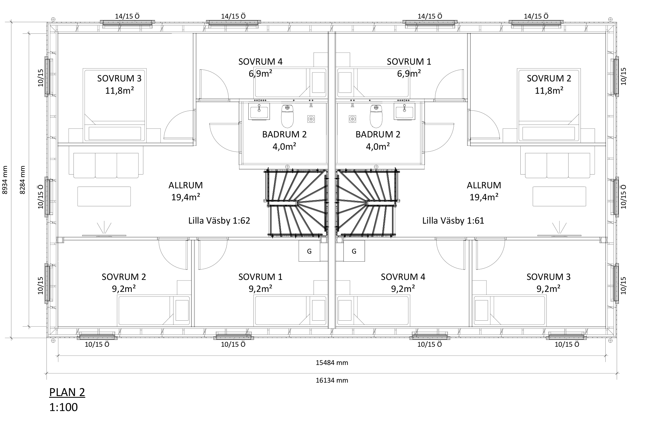 Planritning_Lilla_Väsby_plan2 Entré till parhus
